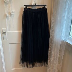 Elegant Black Tulle Skirt